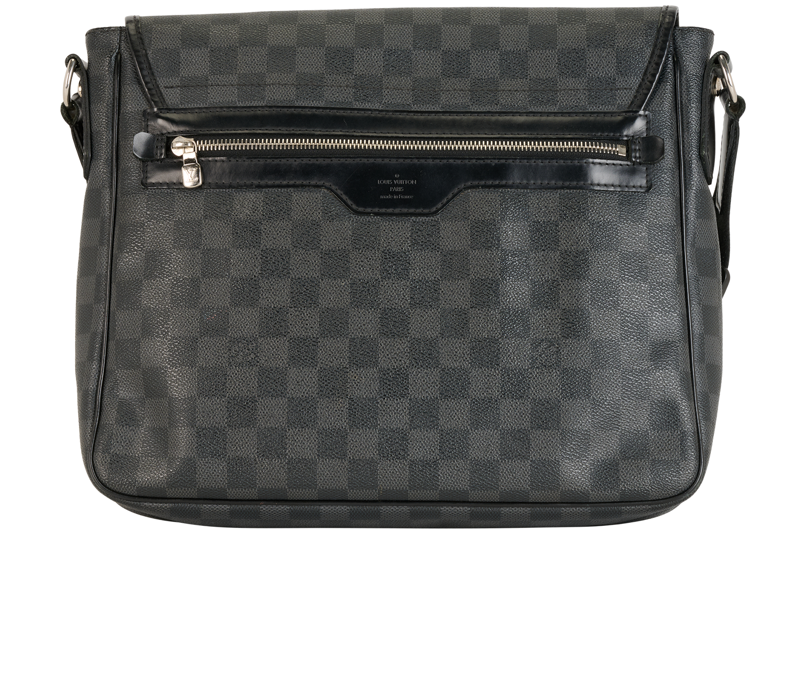 District PM Messenger, &pound;550, Handbags, Black/Grey, Canvas, Back view